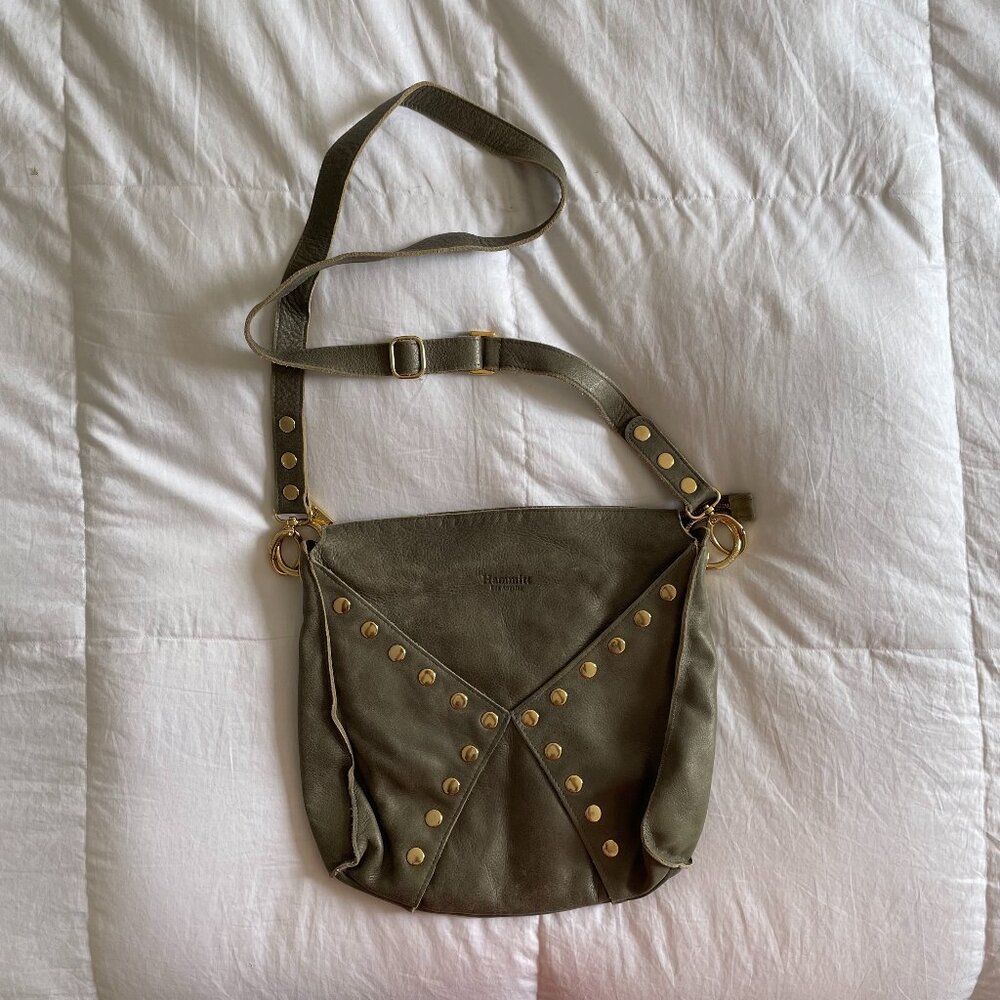 Hammitt Andrew Olive Suede Hobo Crossbody